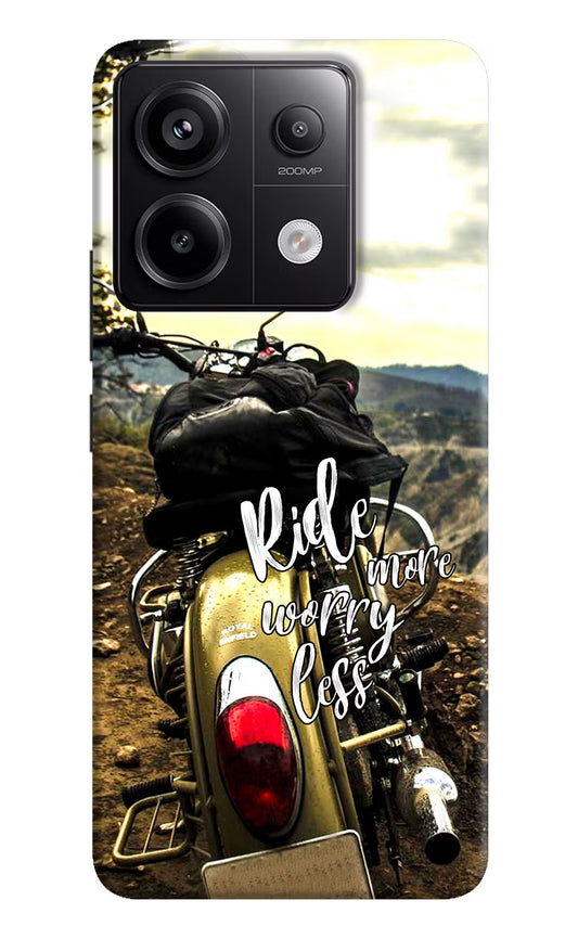 Ride More Worry Less Redmi Note 13 Pro 5G Hard Case Back Cover by Casekaro