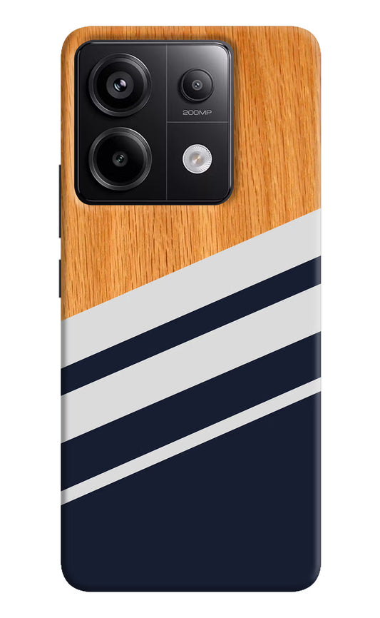 Blue and white wooden Redmi Note 13 Pro 5G Hard Case Back Cover by Casekaro