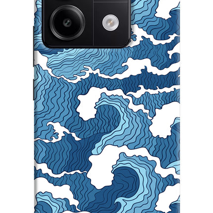 Blue Waves Redmi Note 13 Pro 5G Hard Case Back Cover by Casekaro