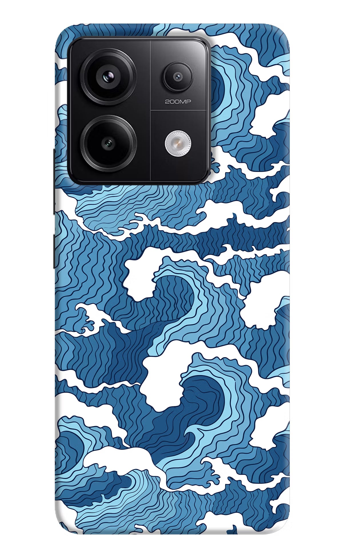 Blue Waves Redmi Note 13 Pro 5G Hard Case Back Cover by Casekaro