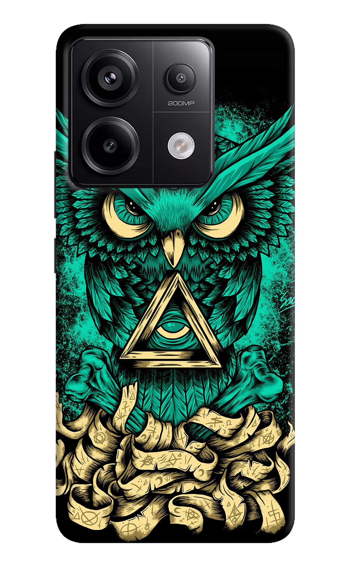 Green Owl Redmi Note 13 Pro 5G Hard Case Back Cover by Casekaro