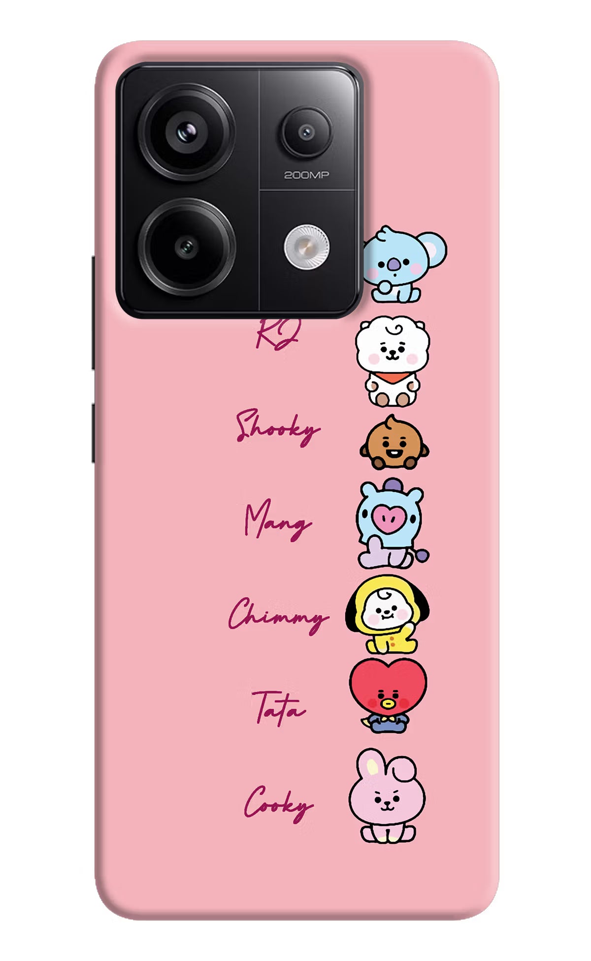 BTS names Redmi Note 13 Pro 5G Hard Case Back Cover by Casekaro