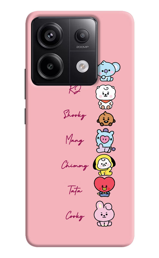 BTS names Redmi Note 13 Pro 5G Hard Case Back Cover by Casekaro