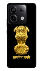 Satyamev Jayate Golden Redmi Note 13 Pro 5G Hard Case Back Cover by Casekaro