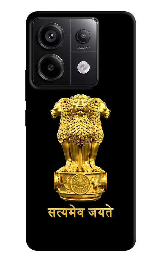 Satyamev Jayate Golden Redmi Note 13 Pro 5G Hard Case Back Cover by Casekaro
