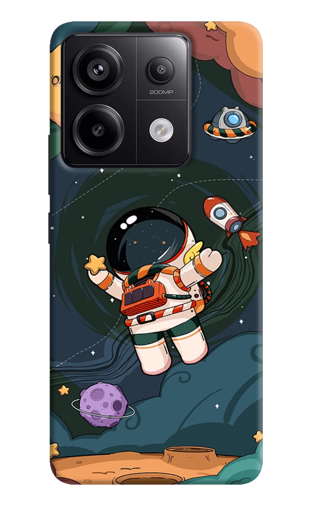 Cartoon Astronaut Redmi Note 13 Pro 5G Hard Case Back Cover by Casekaro