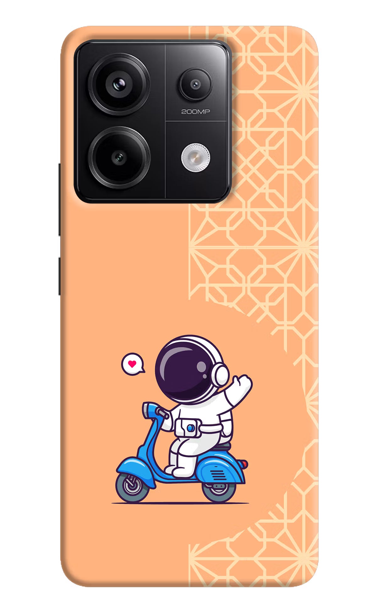 Cute Astronaut Riding Redmi Note 13 Pro 5G Hard Case Back Cover by Casekaro
