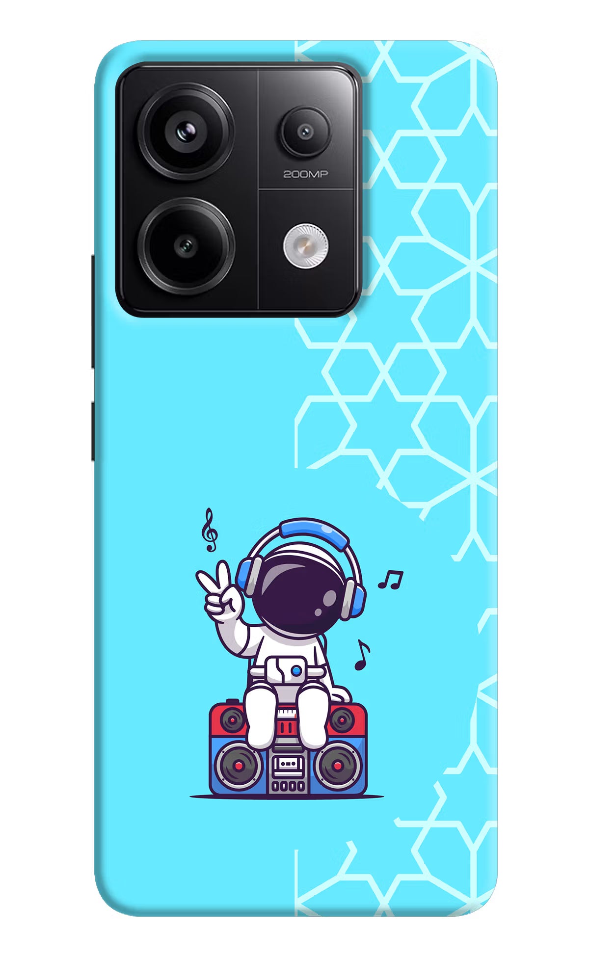Cute Astronaut Chilling Redmi Note 13 Pro 5G Hard Case Back Cover by Casekaro