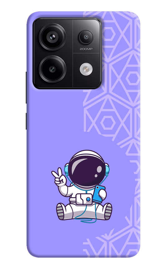 Cute Astronaut Chilling Redmi Note 13 Pro 5G Hard Case Back Cover by Casekaro