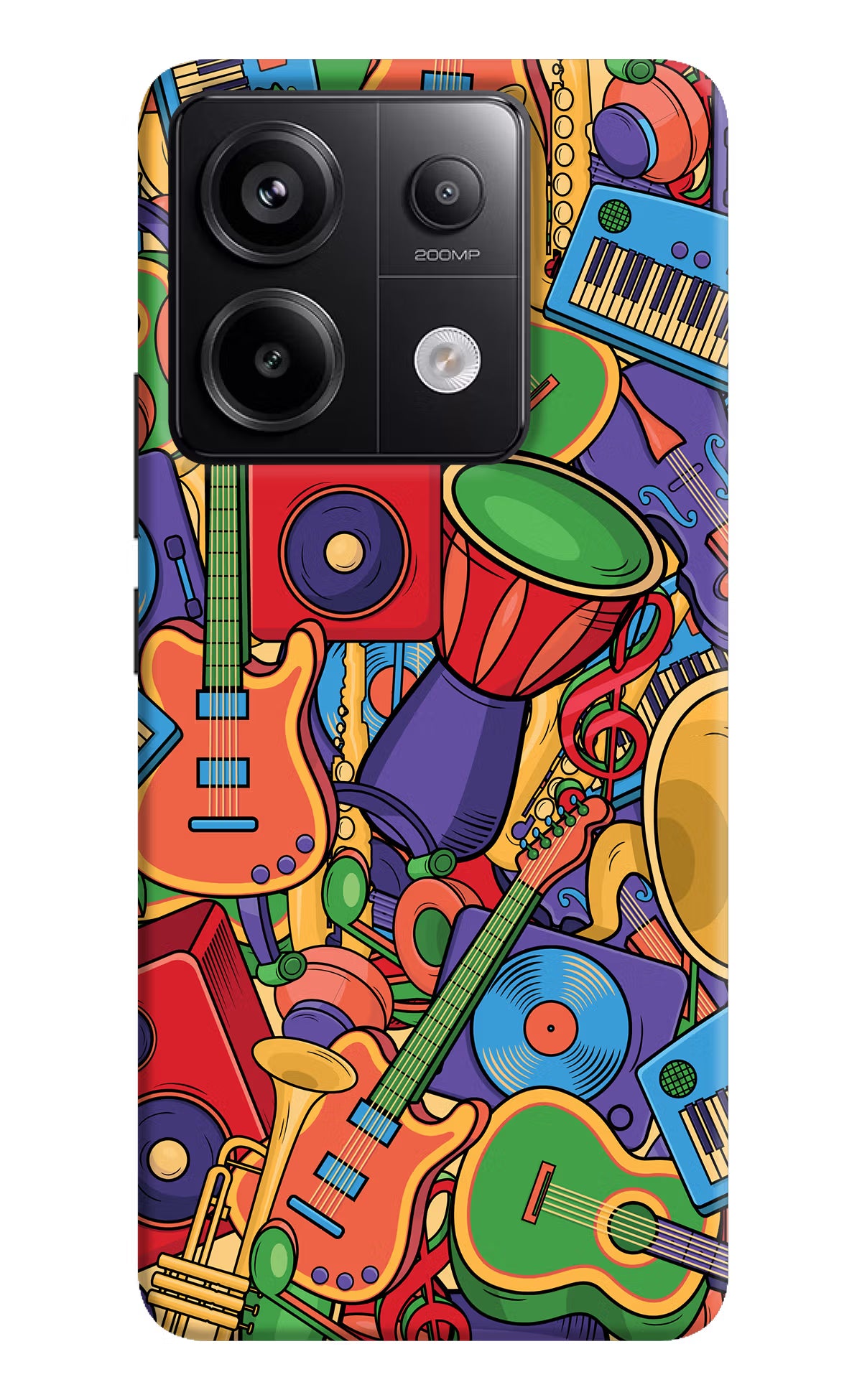 Music Instrument Doodle Redmi Note 13 Pro 5G Hard Case Back Cover by Casekaro