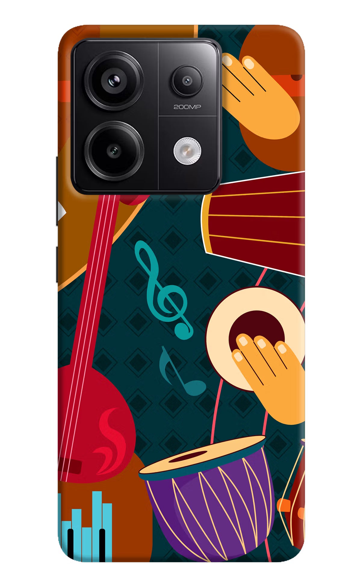 Music Instrument Redmi Note 13 Pro 5G Hard Case Back Cover by Casekaro