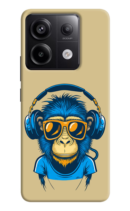Monkey Headphone Redmi Note 13 Pro 5G Hard Case Back Cover by Casekaro