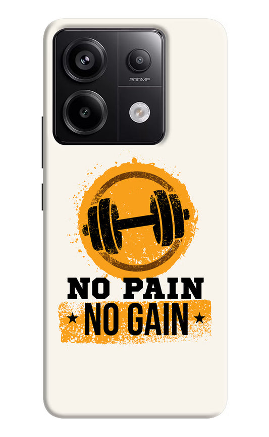 No Pain No Gain Redmi Note 13 Pro 5G Hard Case Back Cover by Casekaro