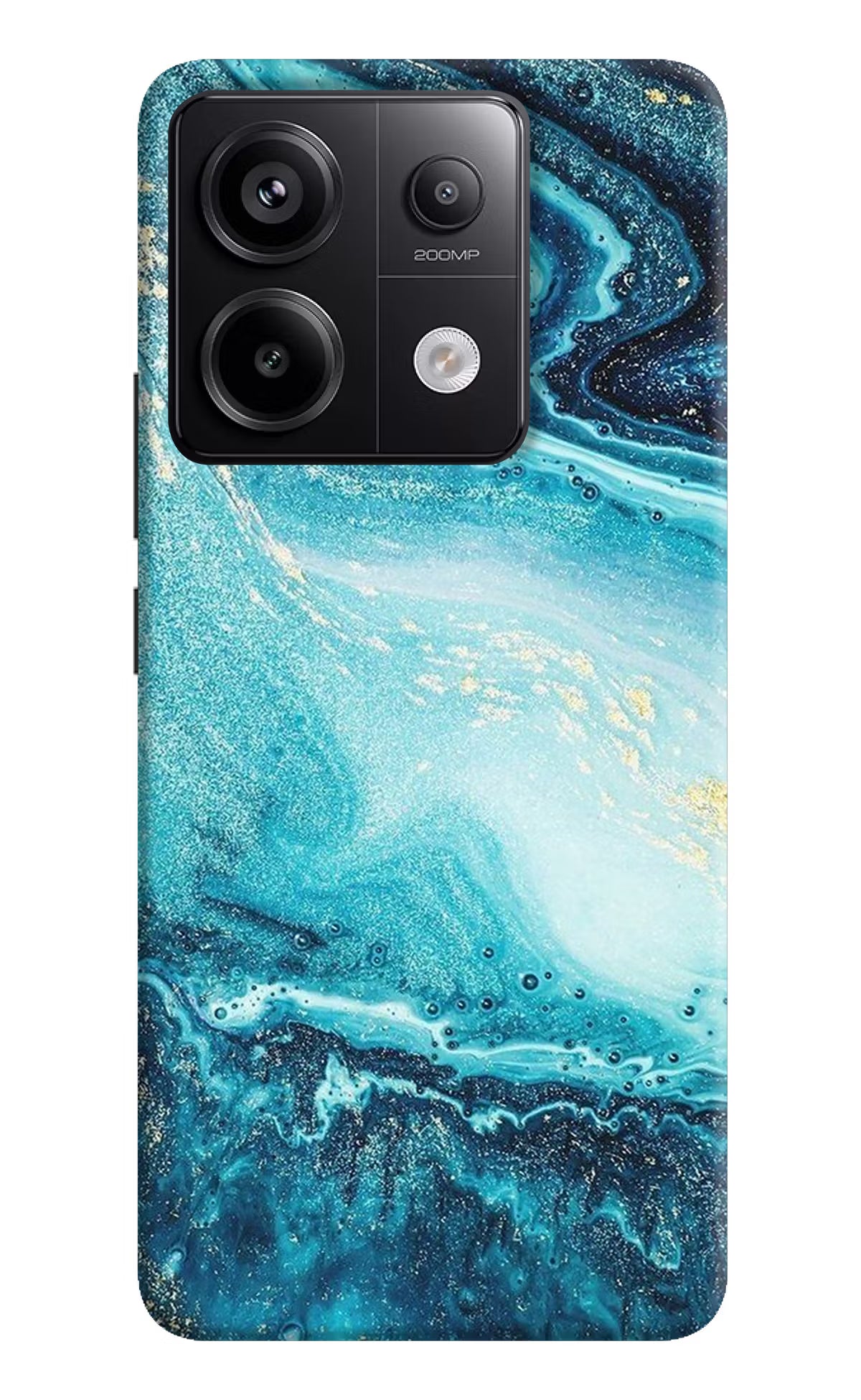 Blue Glitter Marble Redmi Note 13 Pro 5G Hard Case Back Cover by Casekaro