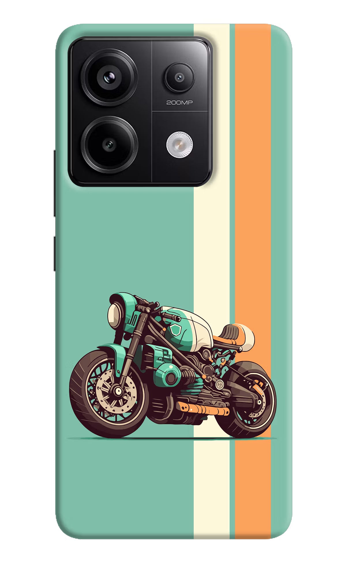 Striped Moto Drift Redmi Note 13 Pro 5G Hard Case Back Cover by Casekaro