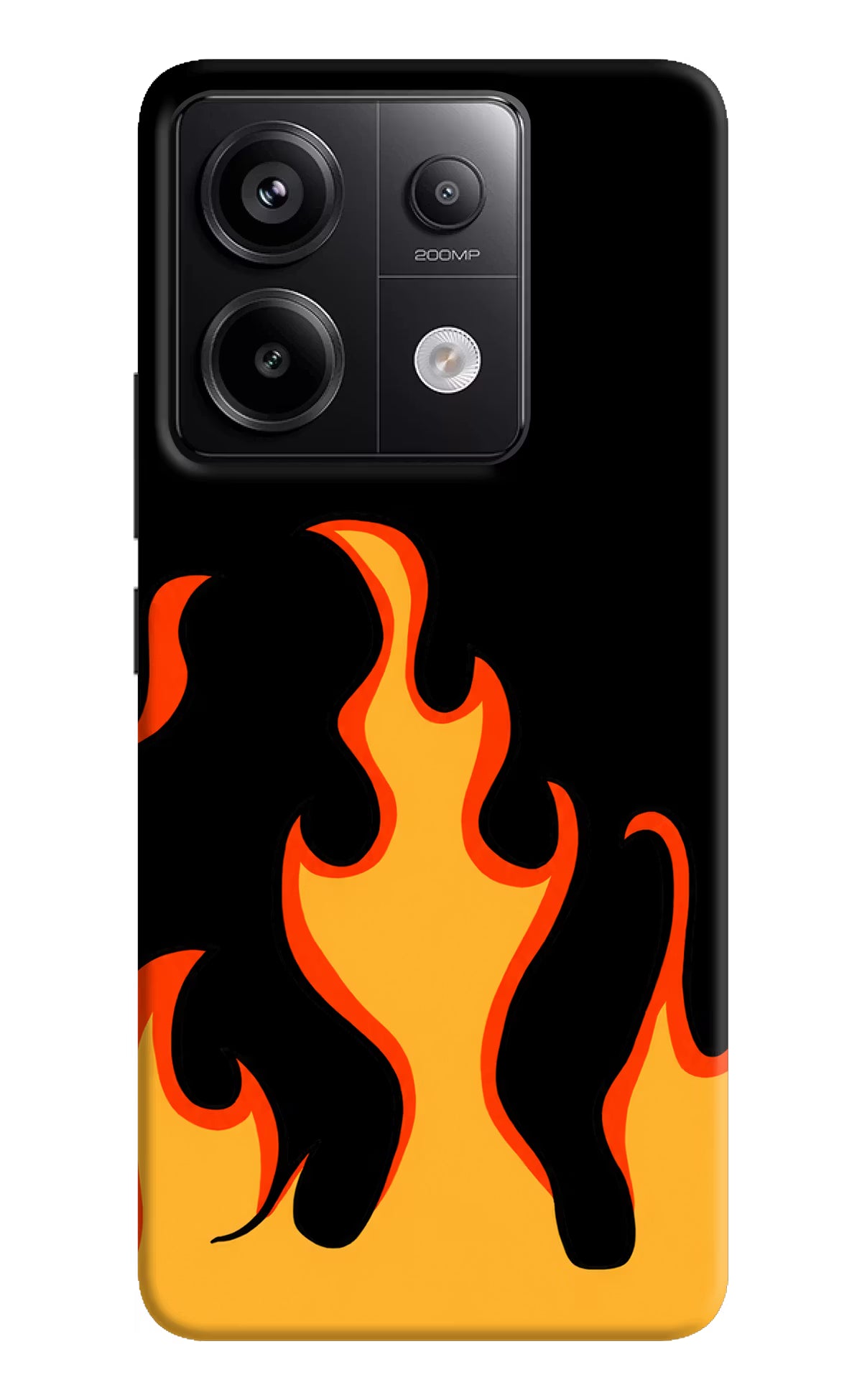 Fired Up – Black Redmi Note 13 Pro 5G Hard Case Back Cover by Casekaro