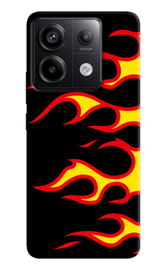 Side Sweep Flames Redmi Note 13 Pro 5G Hard Case Back Cover by Casekaro