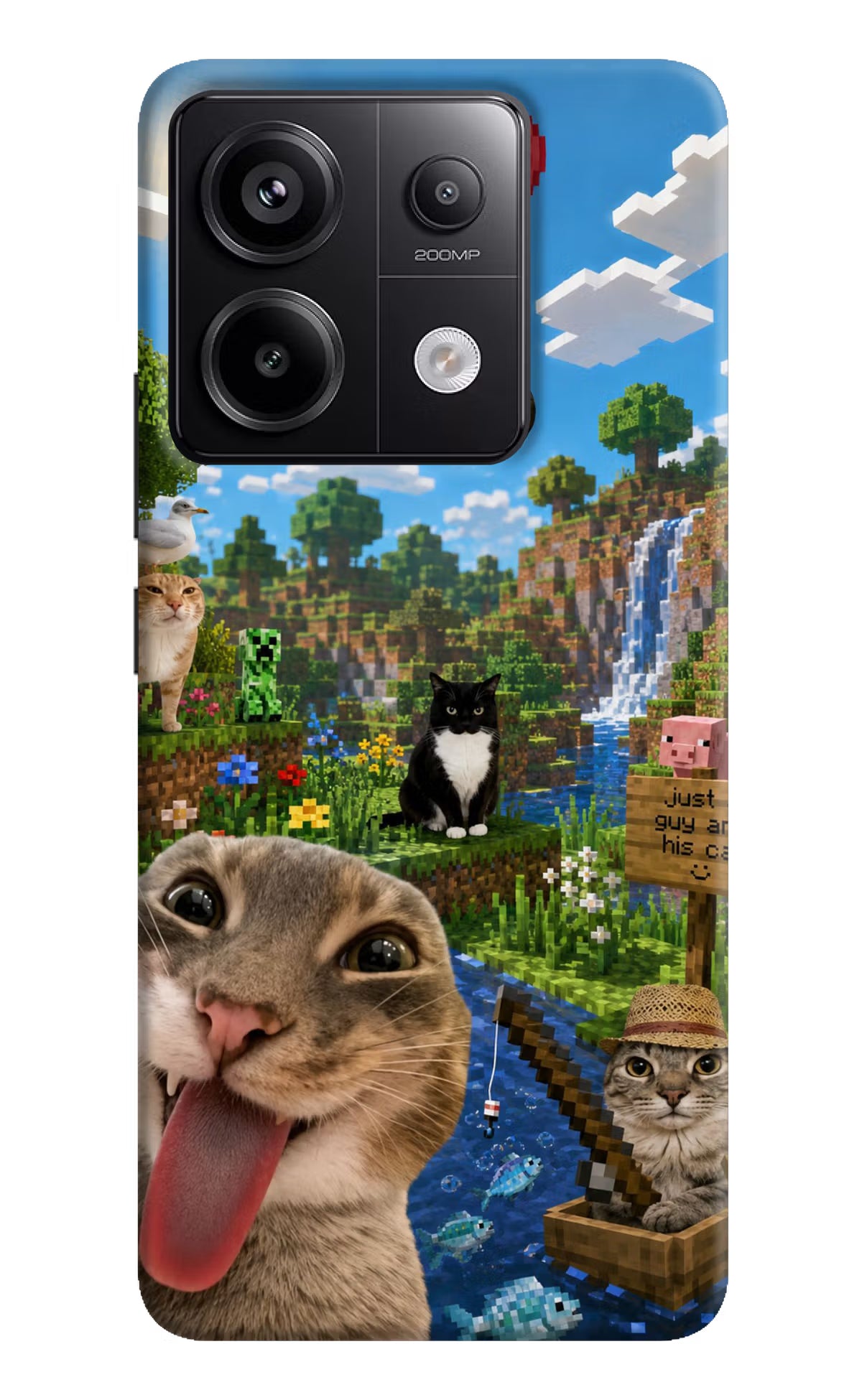 Minecraft Cat Chaos Redmi Note 13 Pro 5G Back Cover
