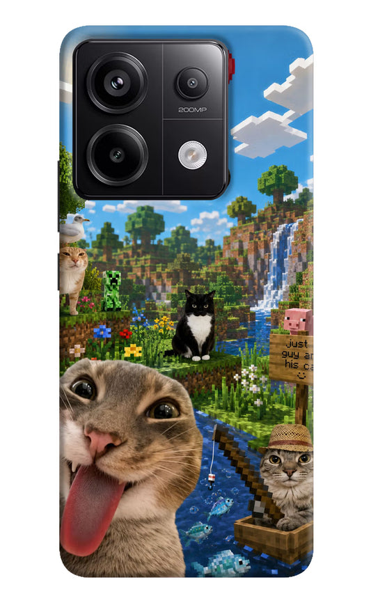 Minecraft Cat Chaos Redmi Note 13 Pro 5G Hard Case Back Cover by Casekaro