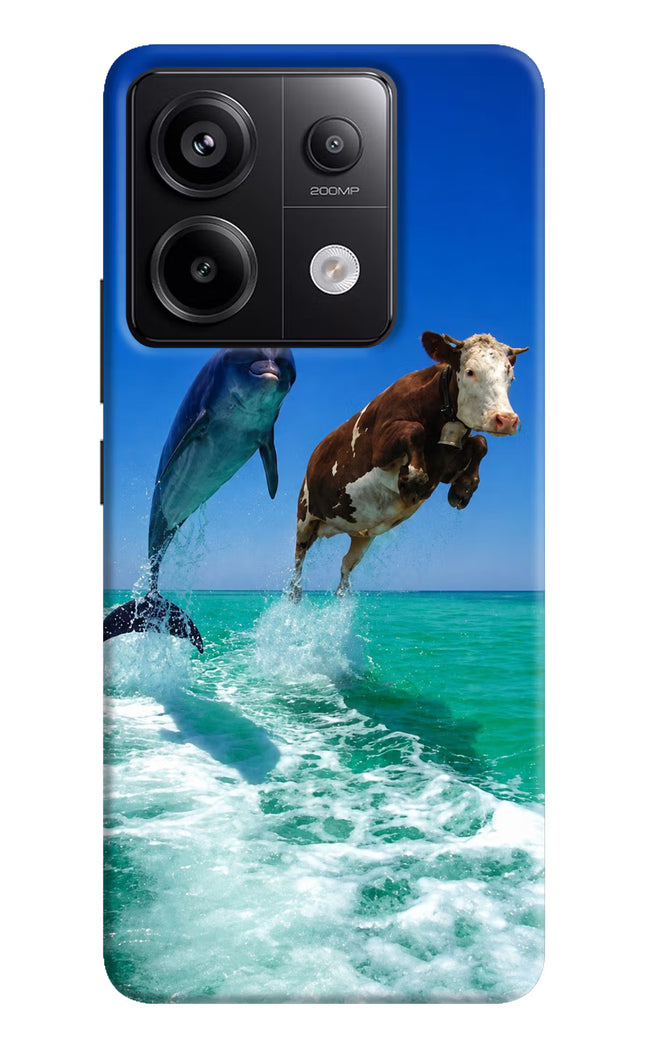 Dolphin vs Cow Redmi Note 13 Pro 5G Hard Case Back Cover by Casekaro
