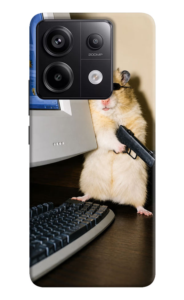 Hacker Hamster Redmi Note 13 Pro 5G Hard Case Back Cover by Casekaro
