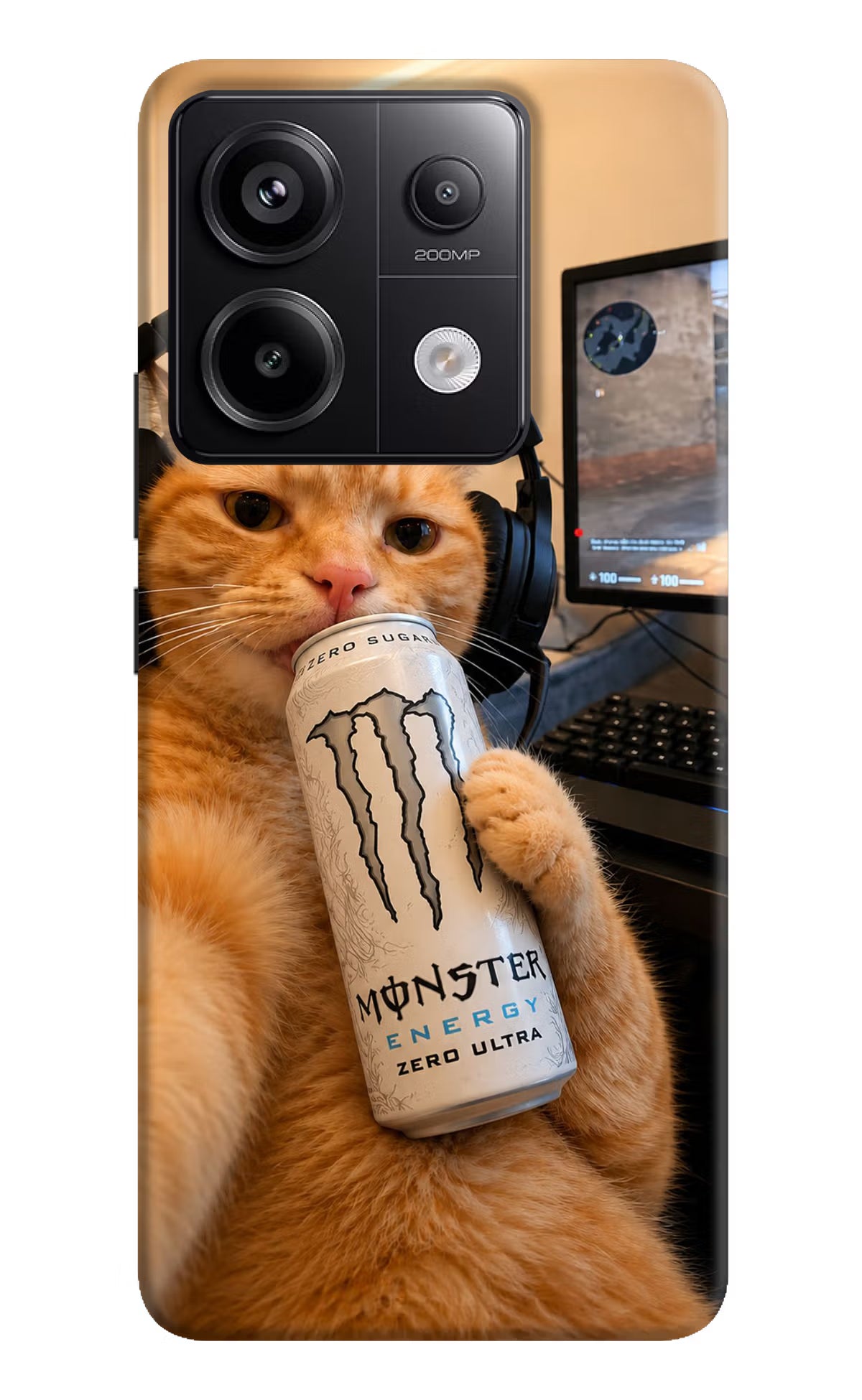 Gamer Cat Energy Redmi Note 13 Pro 5G Back Cover