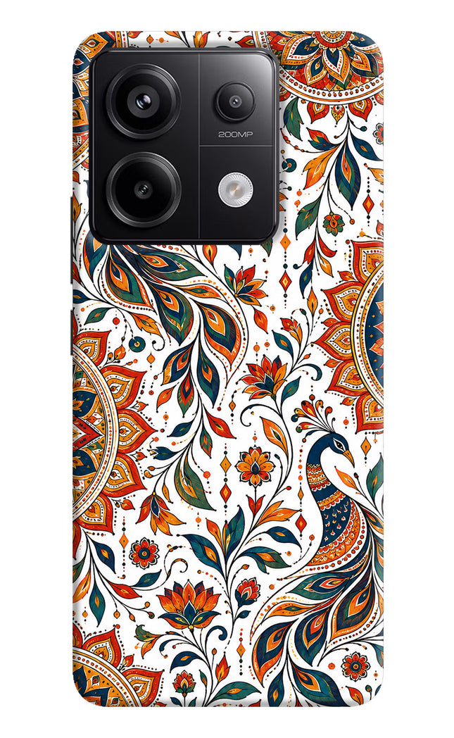 White Mayura Redmi Note 13 Pro 5G Hard Case Back Cover by Casekaro