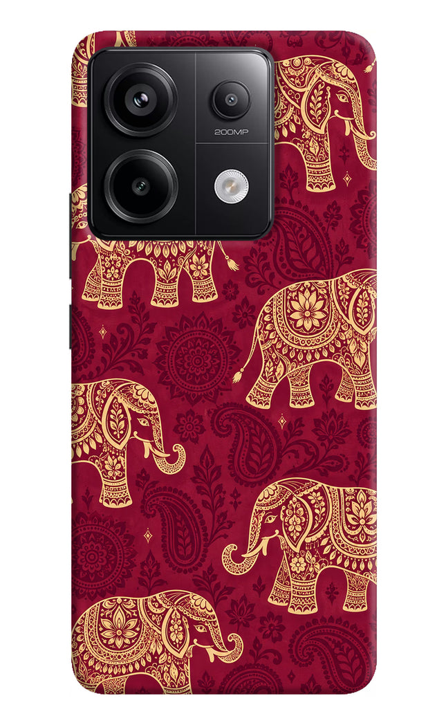 Maroon Elephant Redmi Note 13 Pro 5G Hard Case Back Cover by Casekaro