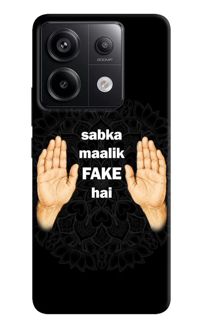 Sabka Malik Fake Redmi Note 13 Pro 5G Hard Case Back Cover by Casekaro