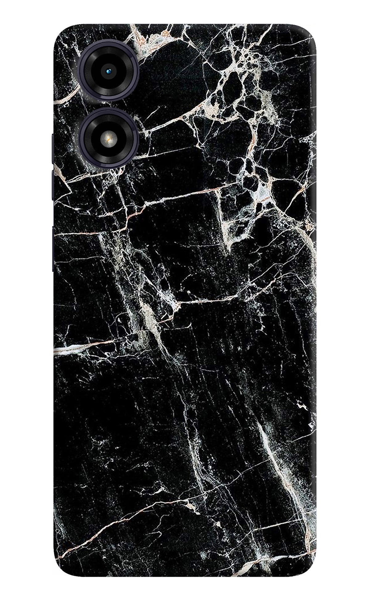 Black Marble Texture Moto G04 Back Cover