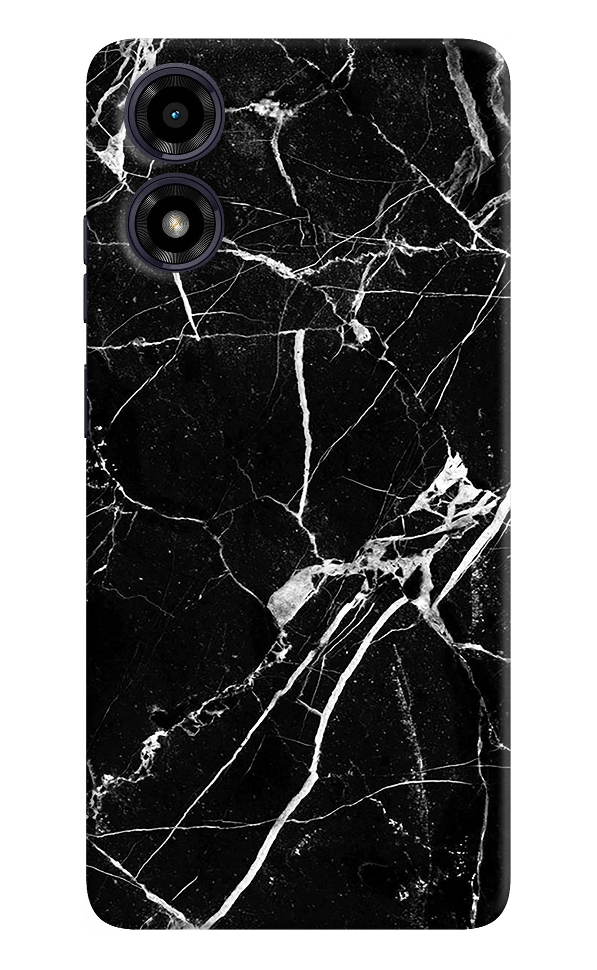 Black Marble Pattern Moto G04 Back Cover