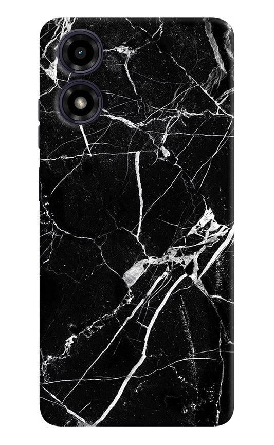 Black Marble Pattern Moto G04 Hard Case Back Cover by Casekaro