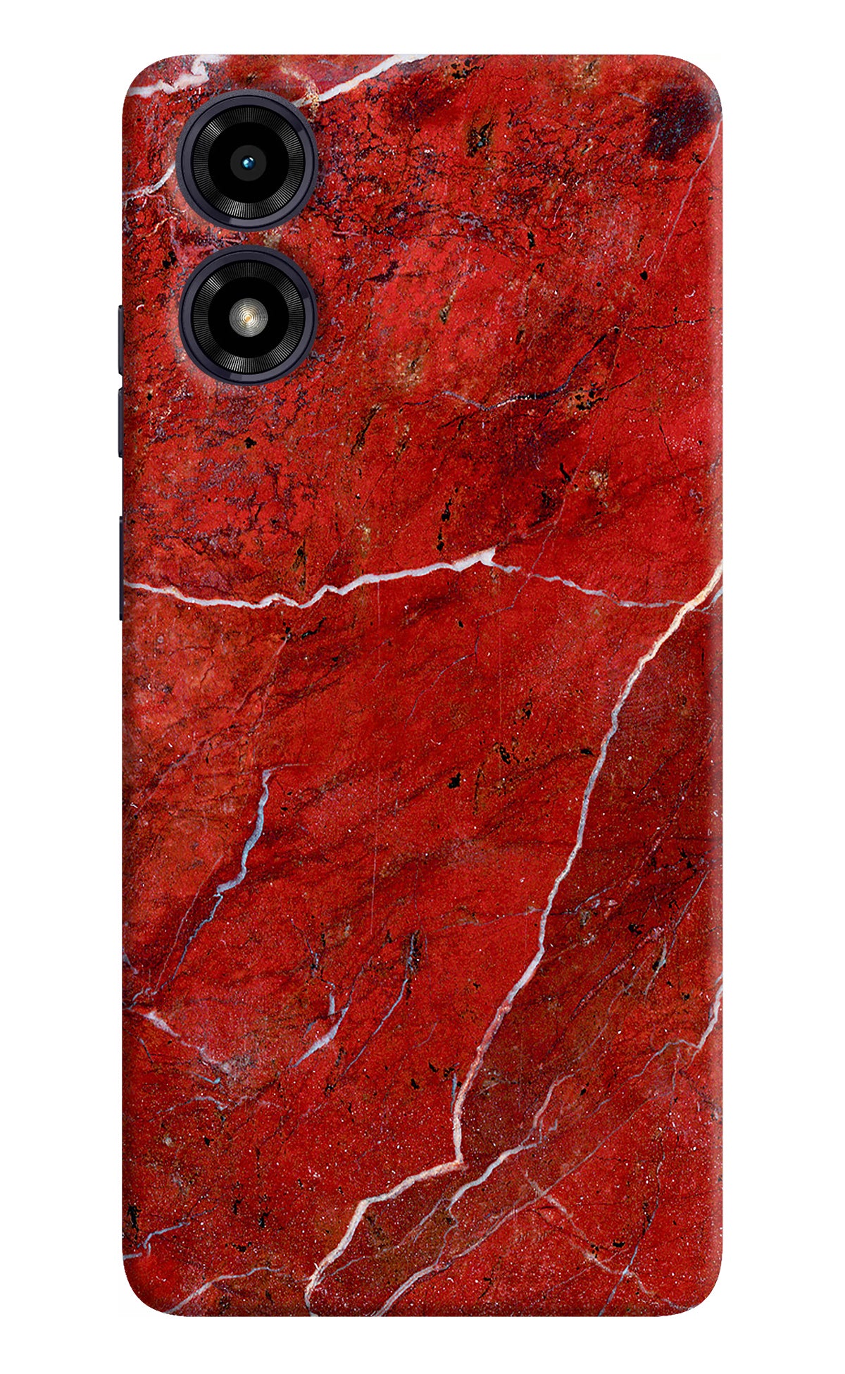 Red Marble Design Moto G04 Back Cover