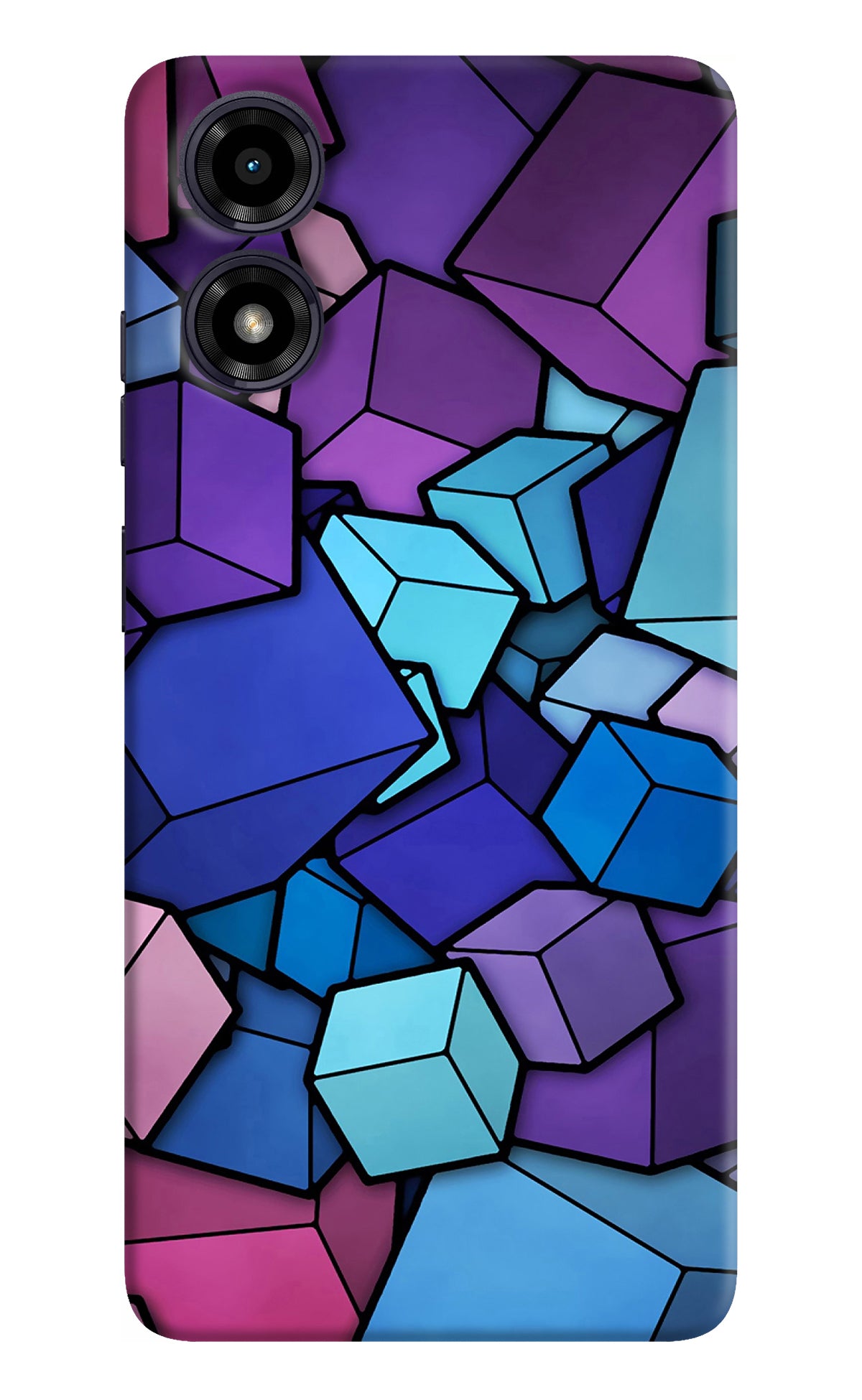 Cubic Abstract Moto G04 Back Cover