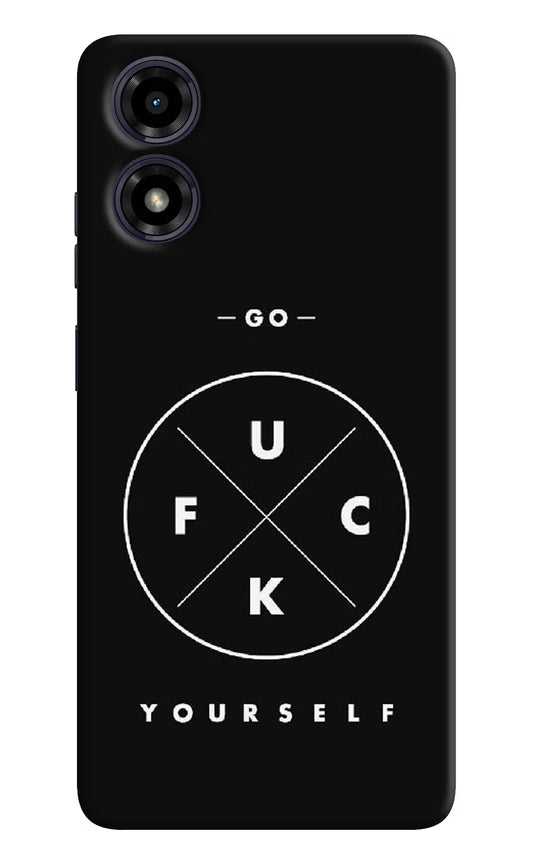 Go Fuck Yourself Moto G04 Hard Case Back Cover by Casekaro