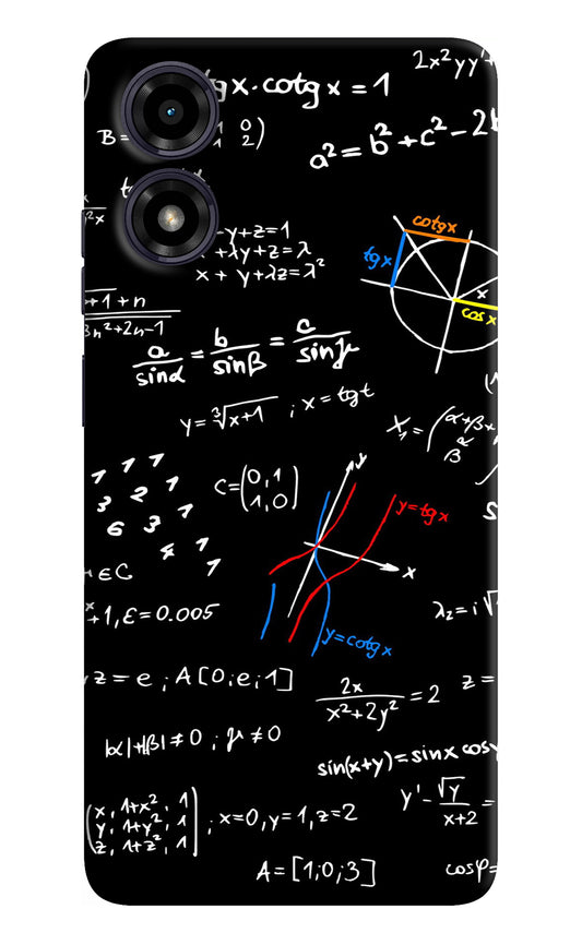 Mathematics Formula Moto G04 Back Cover