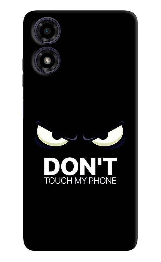 Don'T Touch My Phone Moto G04 Hard Case Back Cover by Casekaro