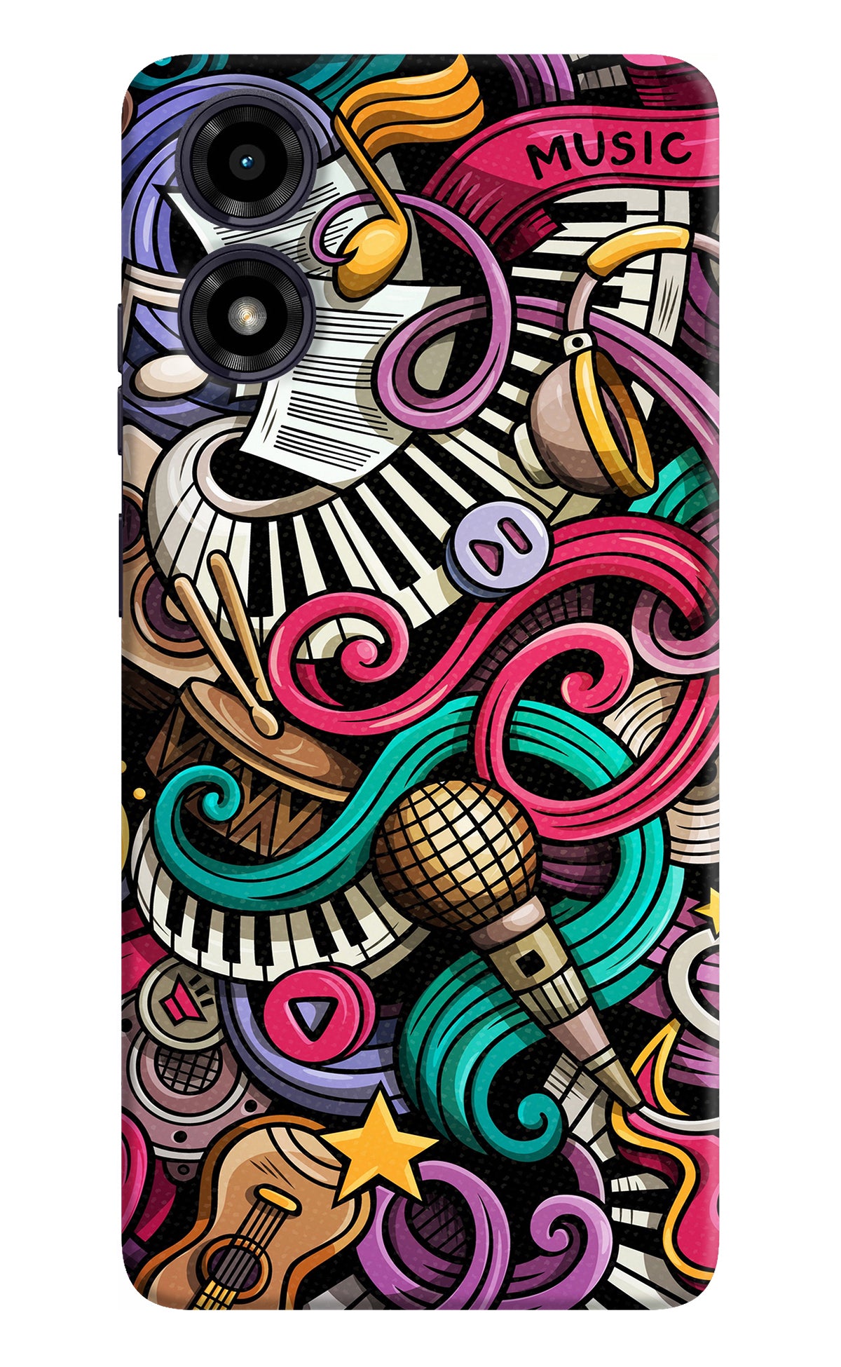 Music Abstract Moto G04 Back Cover