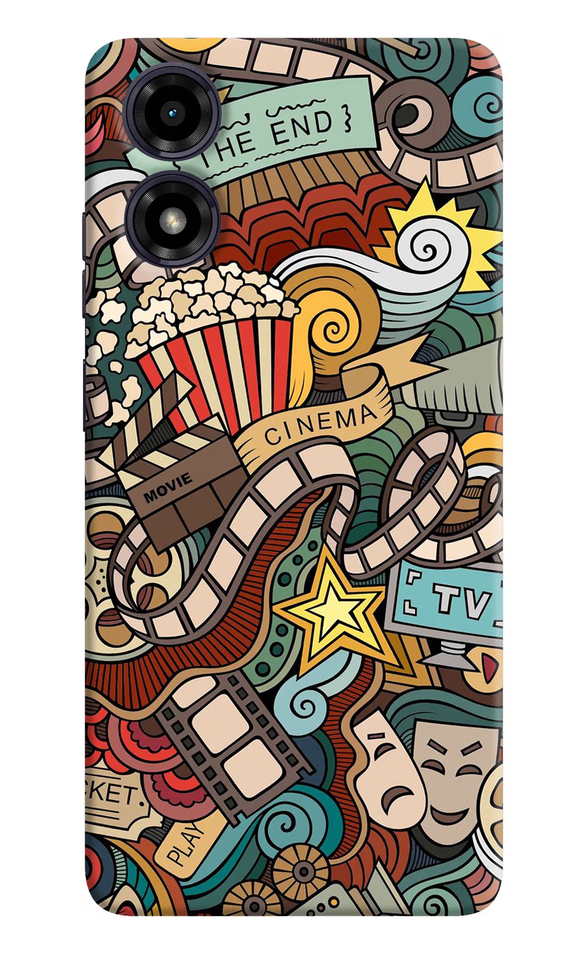 Cinema Abstract Moto G04 Hard Case Back Cover by Casekaro