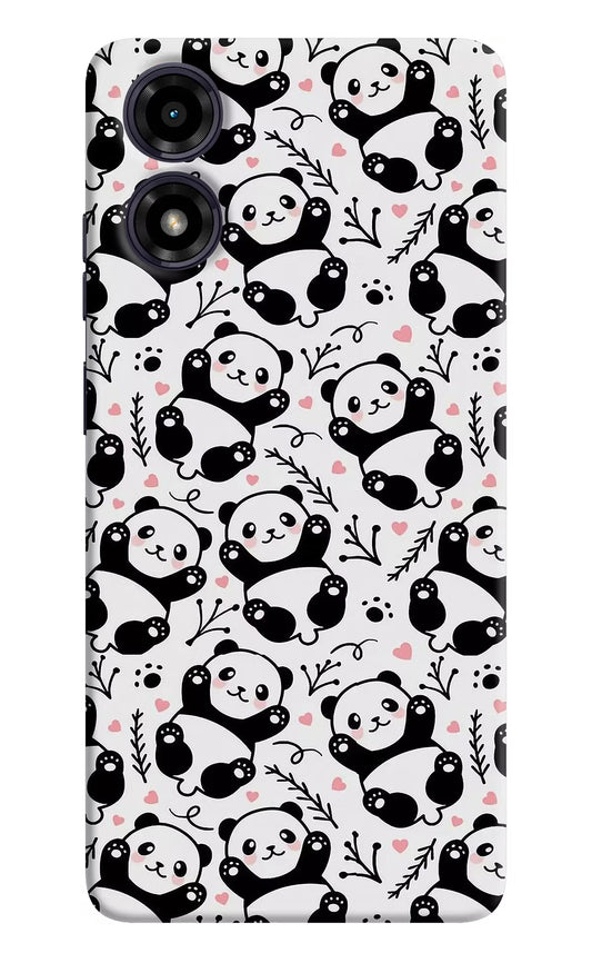 Cute Panda Moto G04 Hard Case Back Cover by Casekaro