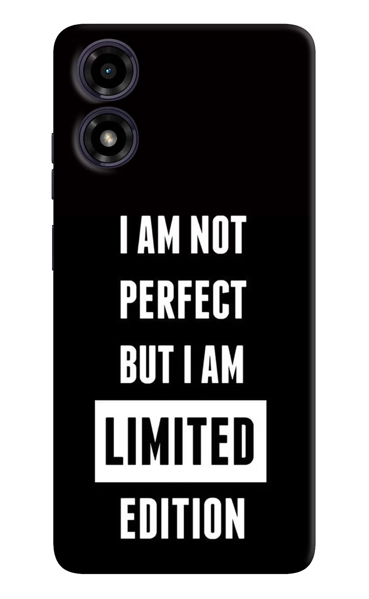 I Am Not Perfect But I Am Limited Edition Moto G04 Hard Case Back Cover by Casekaro