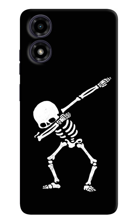 Dabbing Skeleton Art Moto G04 Hard Case Back Cover by Casekaro