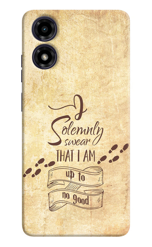I Solemnly swear that i up to no good Moto G04 Hard Case Back Cover by Casekaro