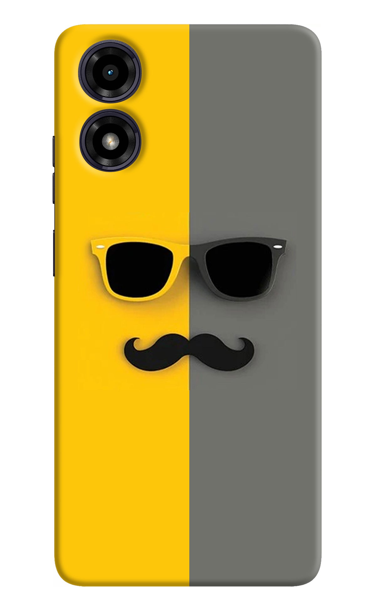 Sunglasses with Mustache Moto G04 Back Cover