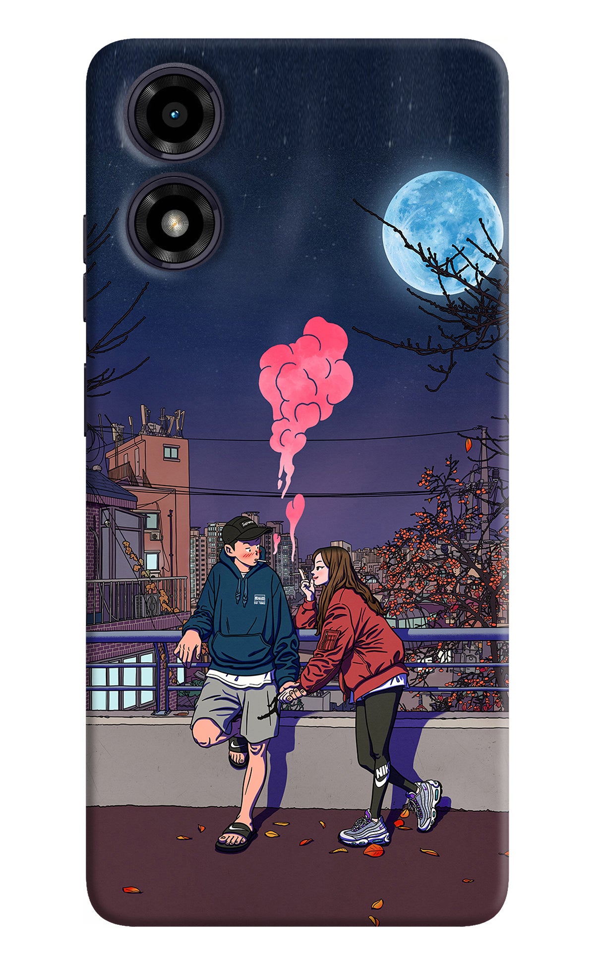 Chilling Couple Moto G04 Back Cover