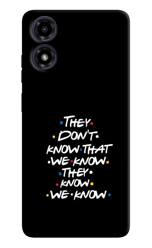 FRIENDS Dialogue Moto G04 Hard Case Back Cover by Casekaro