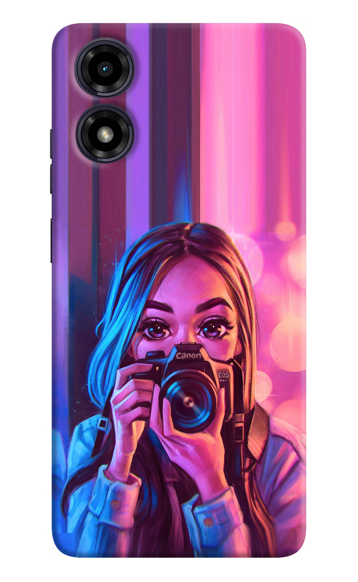 Girl Photographer Moto G04 Back Cover