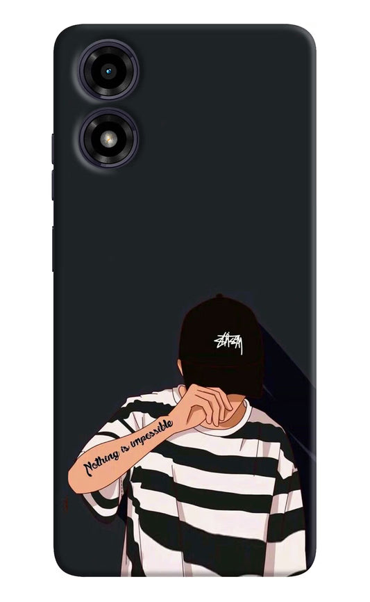Aesthetic Boy Moto G04 Hard Case Back Cover by Casekaro