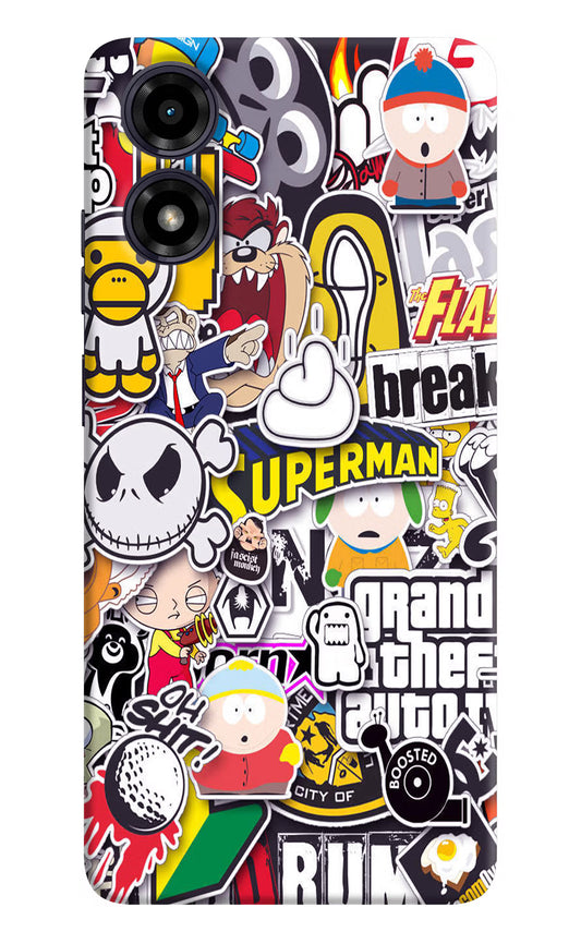 Sticker Bomb Moto G04 Hard Case Back Cover by Casekaro
