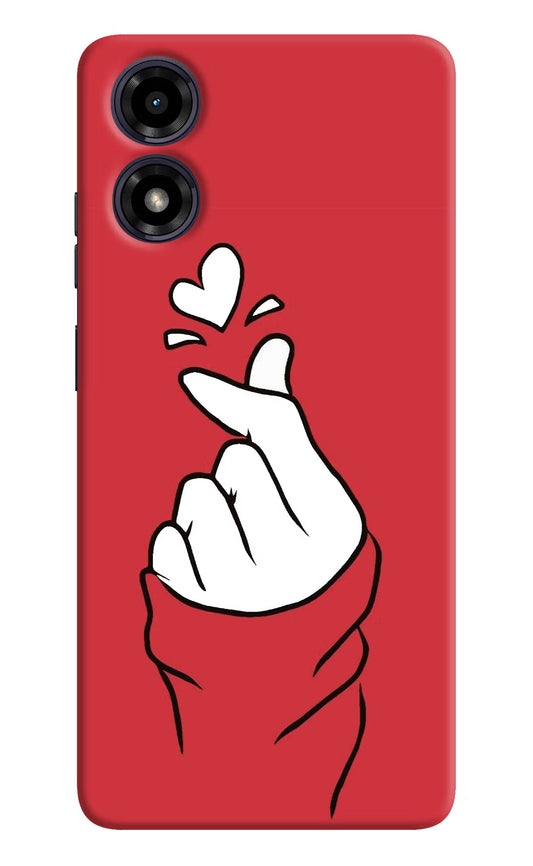 Korean Love Sign Moto G04 Hard Case Back Cover by Casekaro